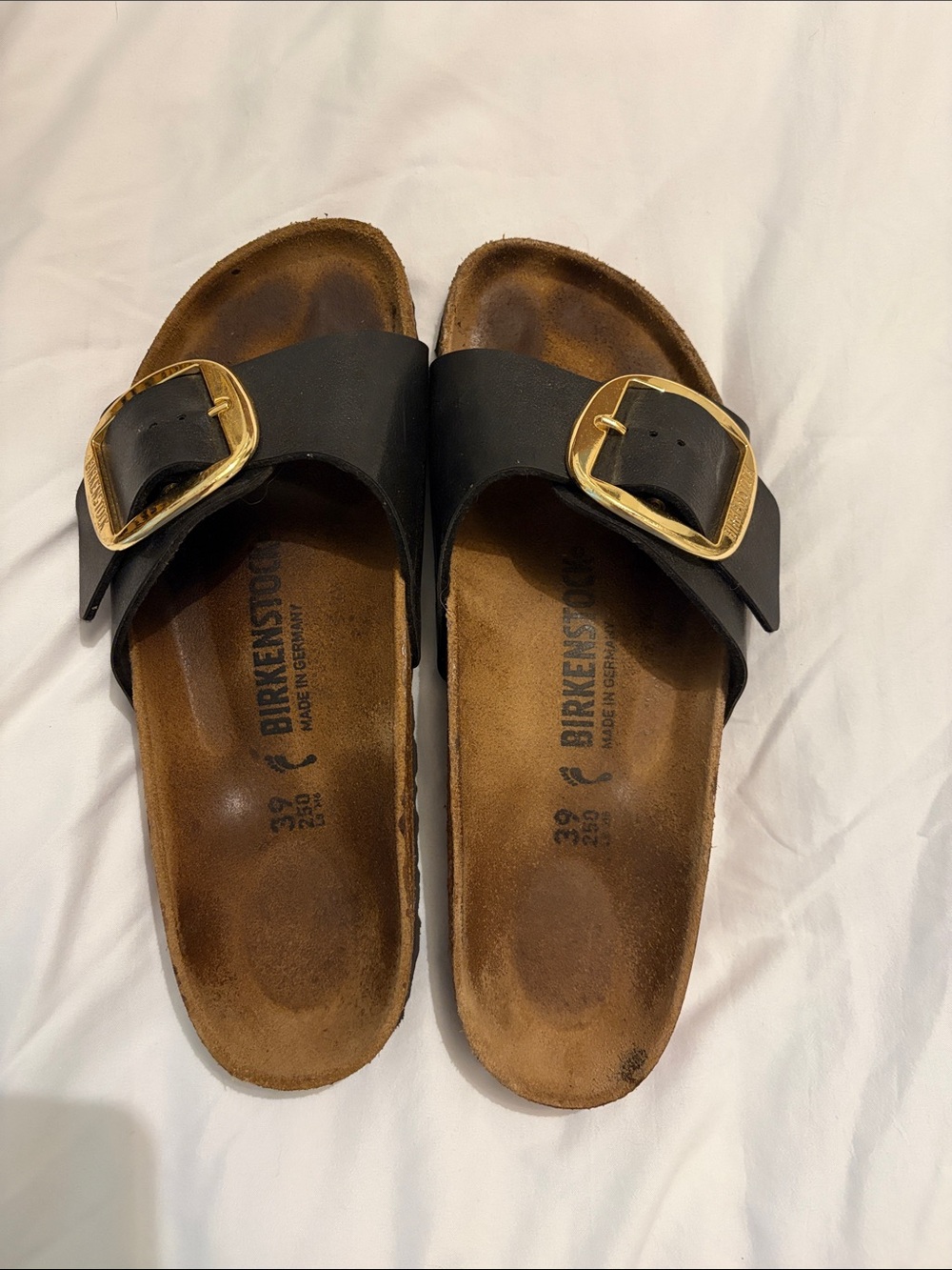 Birkenstock Madrid Big Buckle Black Leather